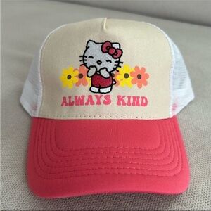 HELLO KITTY SANRIO ALWAYS KIND CREAM HAT NEW WITH TAG